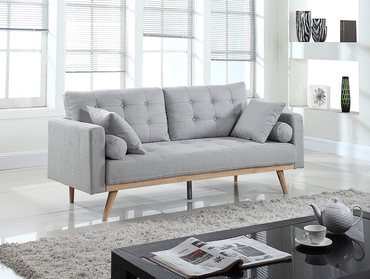 gray sofa for small spaces