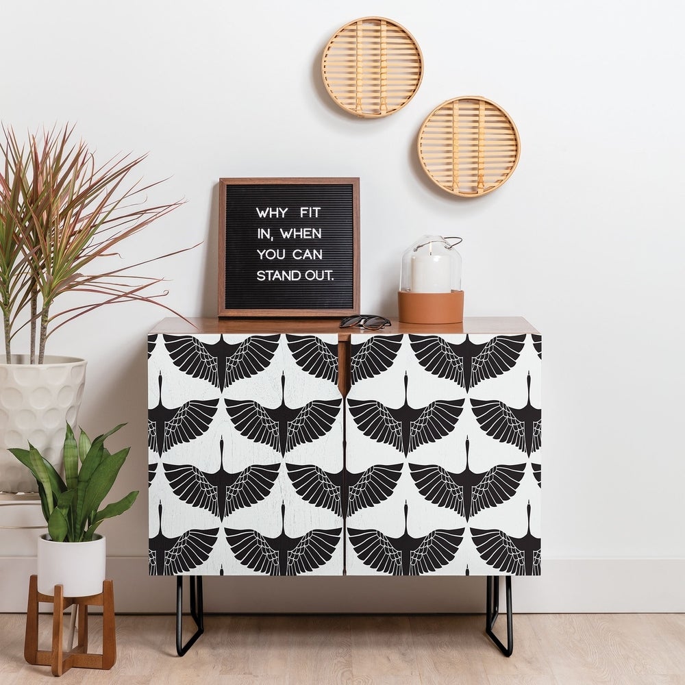small black and white Credenza