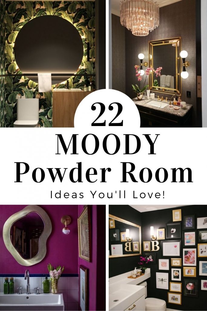 22 dark moody powder room ideas