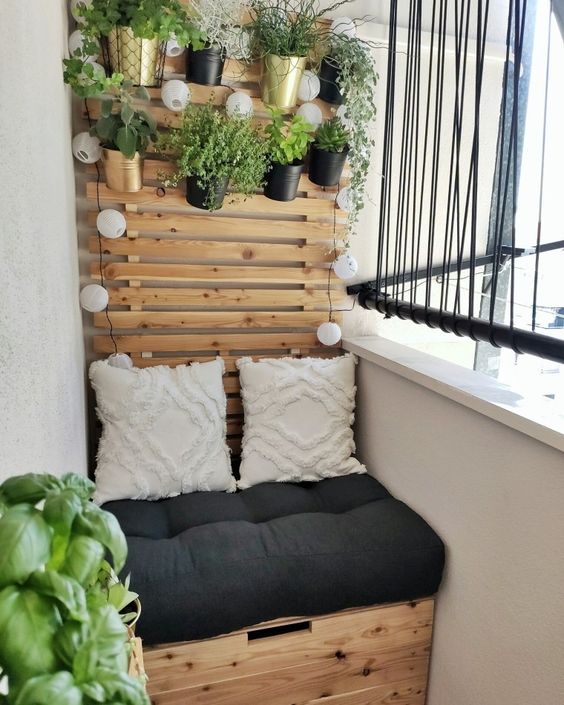 built-in small balcony furniture